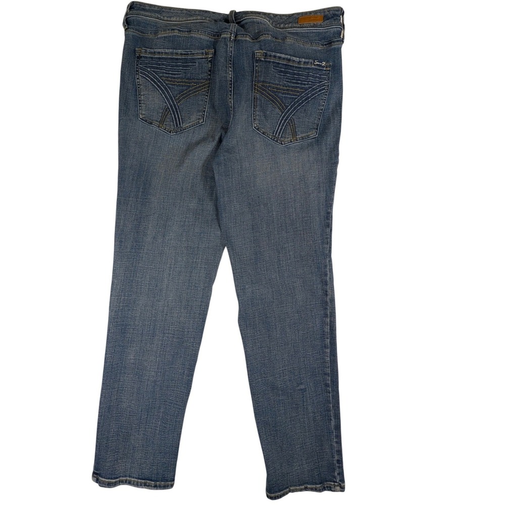 Seven7 Womens Plus Size 20 Straight Leg Jeans Blue Medium Wash 42x29.5